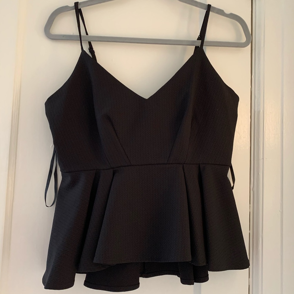 Black Peplum Top